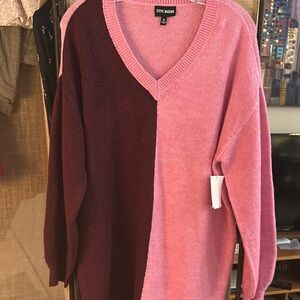 Steve Madden Pink and Red Midi Dress